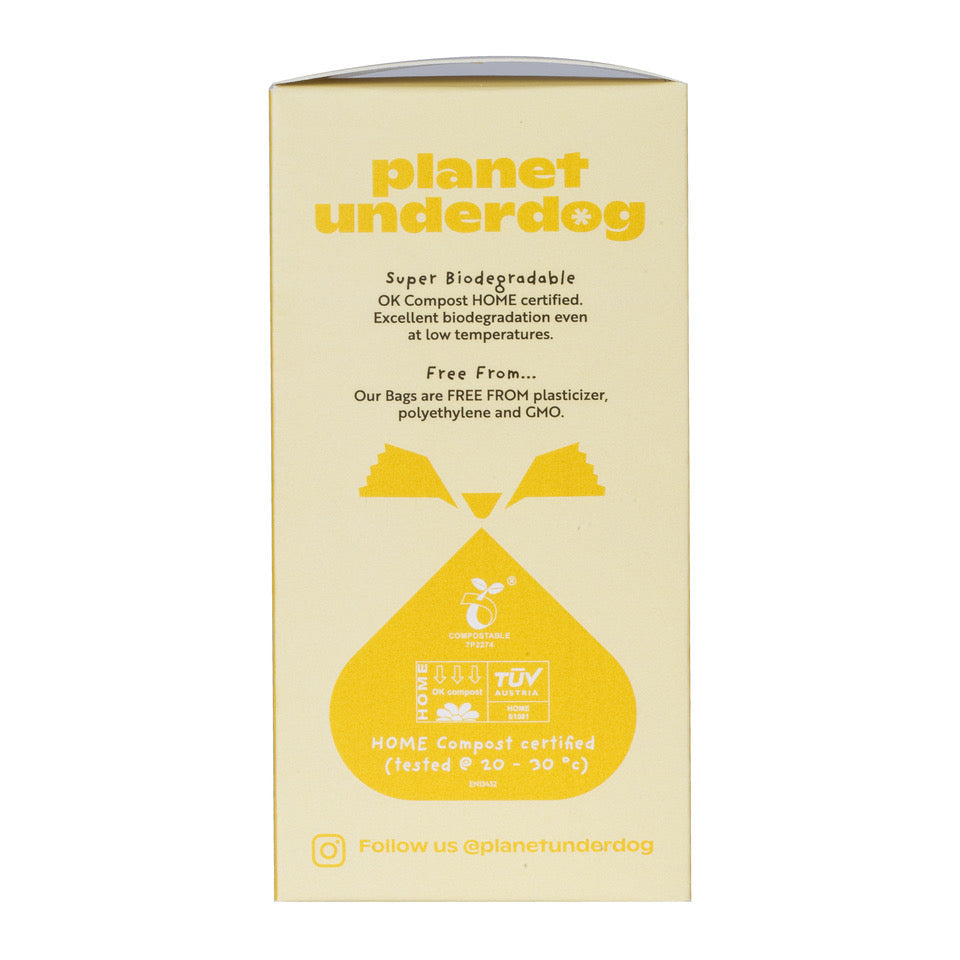 60 Planet Underdog Compostable Dog Poop Bags - Yellow Box-4